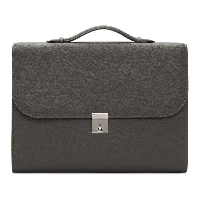 Photo: Valextra Grey Leather Briefcase