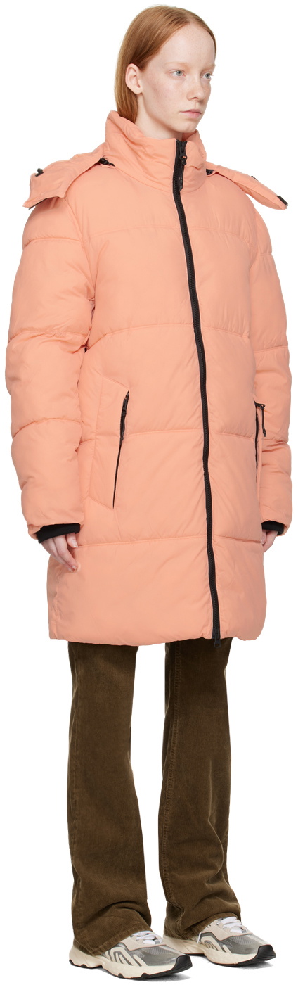 The Very Warm Pink Long Hooded Puffer Jacket