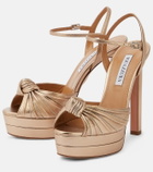Aquazzura Atelier Plateau embellished leather platform sandals