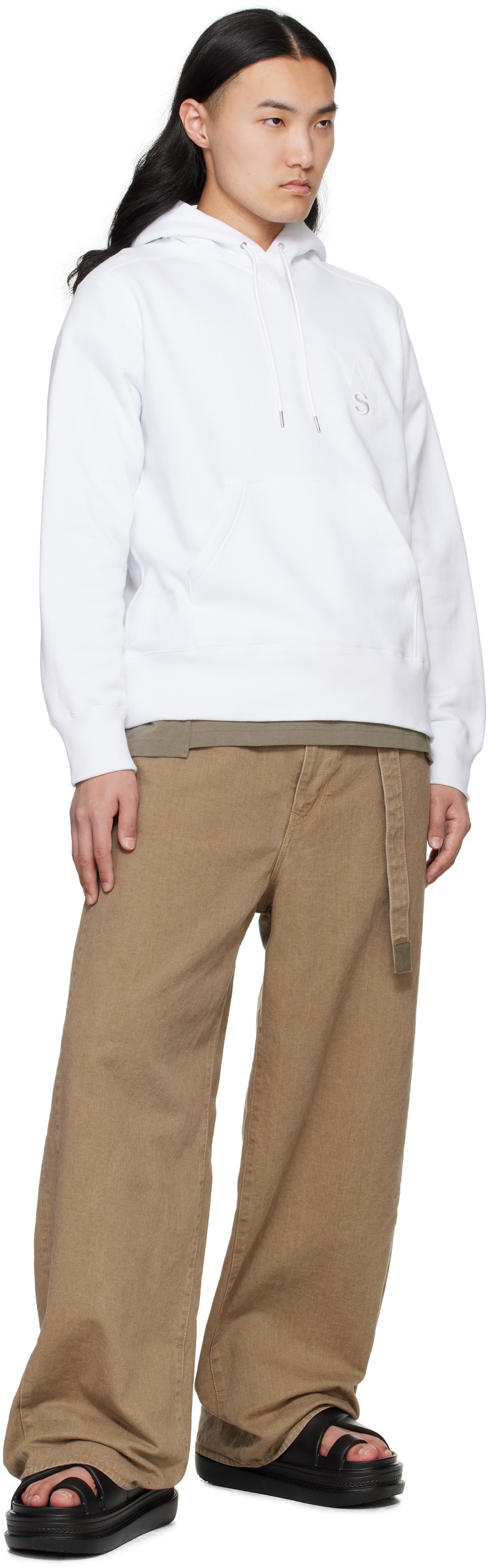 wtaps sacai flock print hoodie