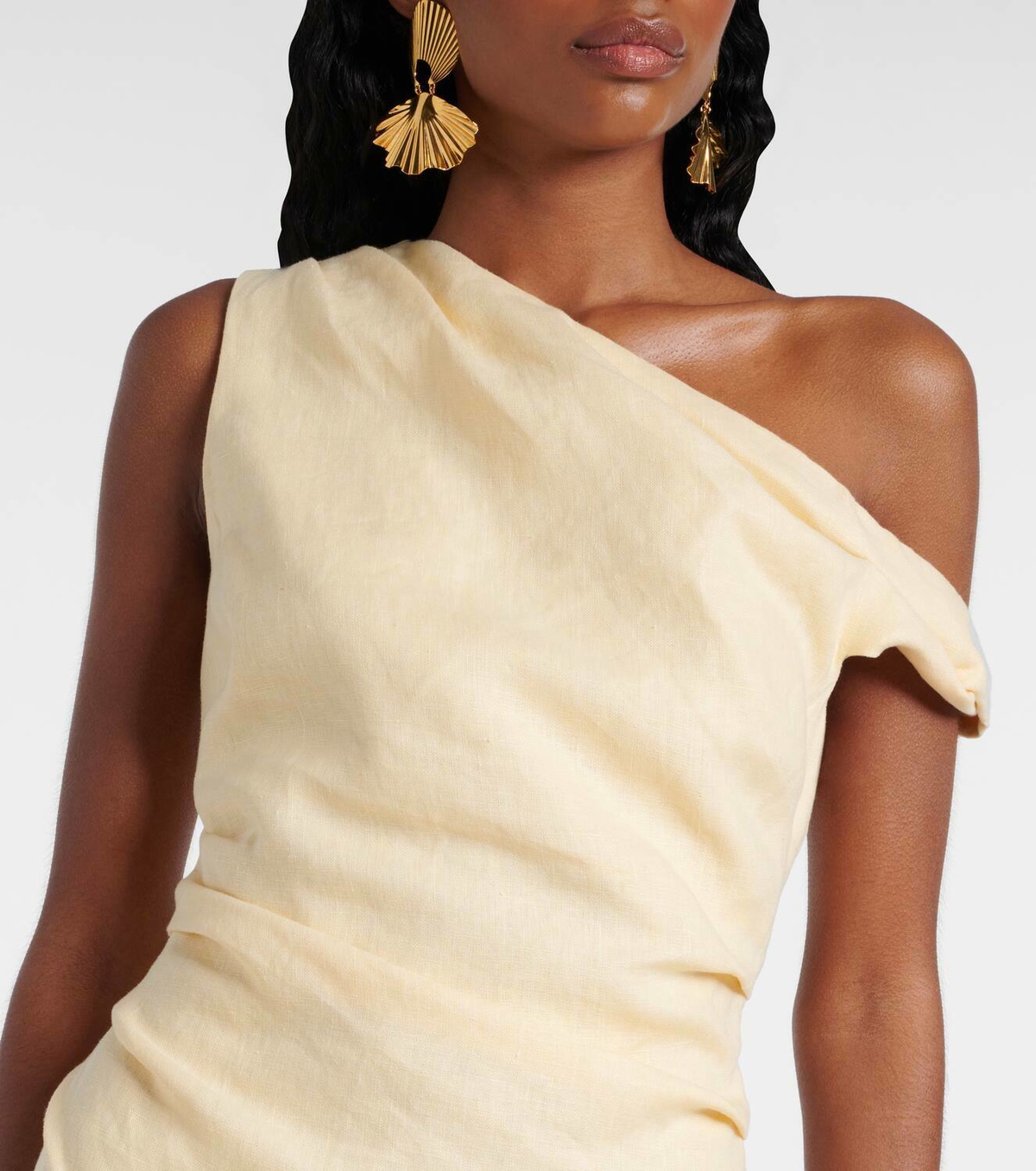 SIR Iris one-shoulder linen minidress SIR. SIR Iris one-shoulder linen minidress SIR.