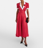 Rodarte Printed silk twill midi dress