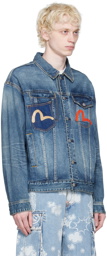 Evisu Blue Multi-Pocket Denim Jacket