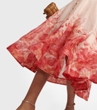 Zimmermann - High Tide floral silk and linen midi dress