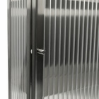 ferm LIVING Haze Wall Cabinet - Reeded Glass in Stainless Steel 