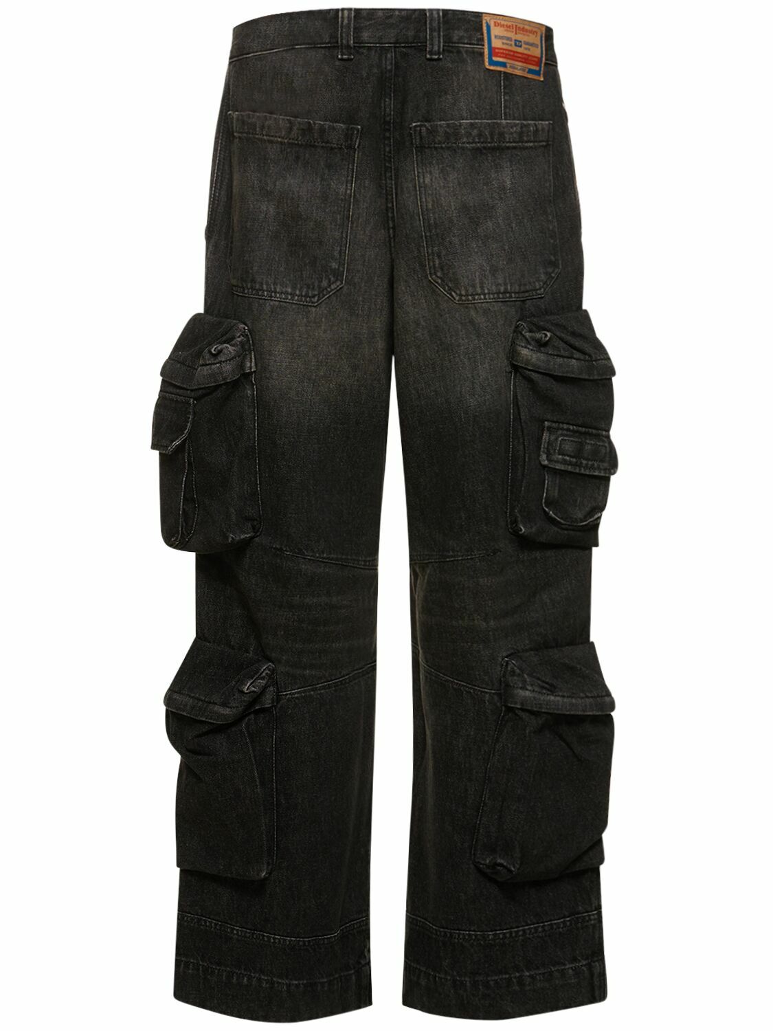 DIESEL Dfish Cotton & Hemp Denim Cargo Pants Diesel