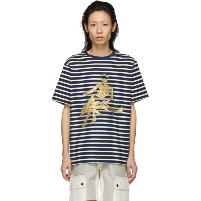 Photo: JW Anderson Navy Gilbert and George Edition Foil Dolphin T-Shirt