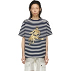 JW Anderson Navy Gilbert and George Edition Foil Dolphin T-Shirt