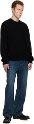 WOOYOUNGMI Black Round Neck Sweater