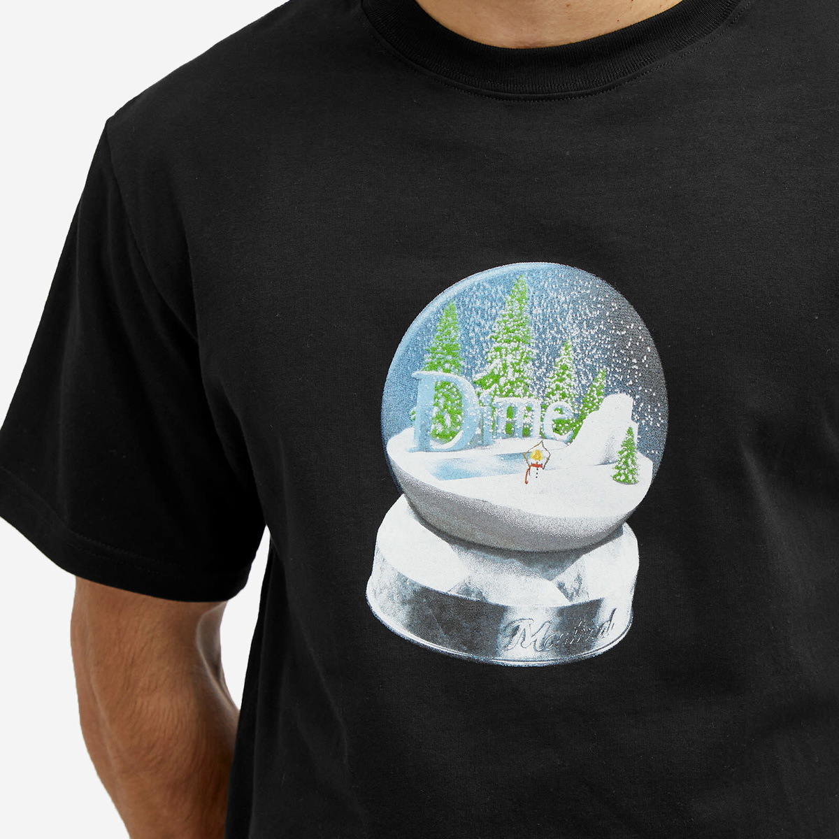 Dime Men's Snow Globe T-Shirt in Black Dime