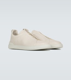 Zegna - Triple Stitch leather sneakers with concealed laces