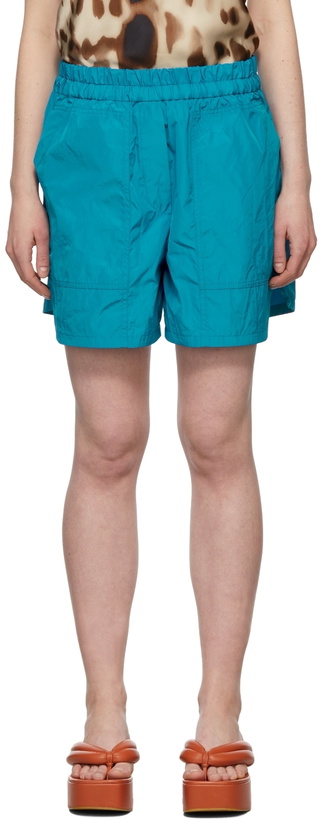 Photo: Dries Van Noten Blue Pool Shorts