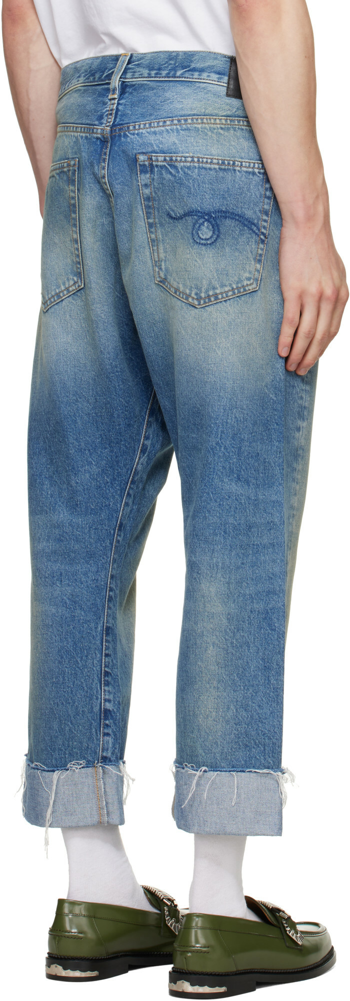 R13 Blue Crossover Jeans