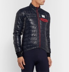 Cafe du Cycliste - Albertine Fleece and Quilted Shell Cycling Jacket - Blue