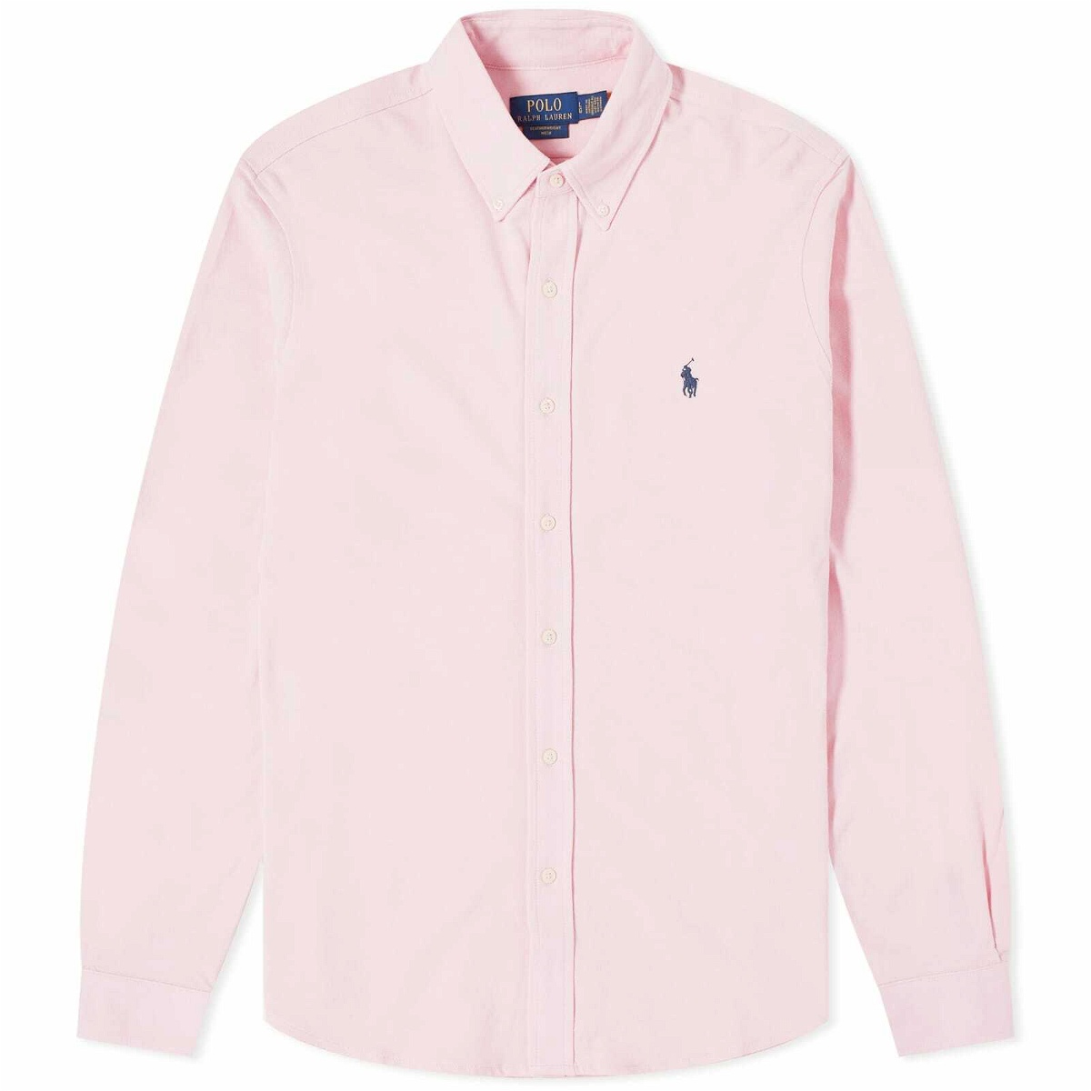Photo: Polo Ralph Lauren Men's Button Down Pique Shirt in Garden Pink