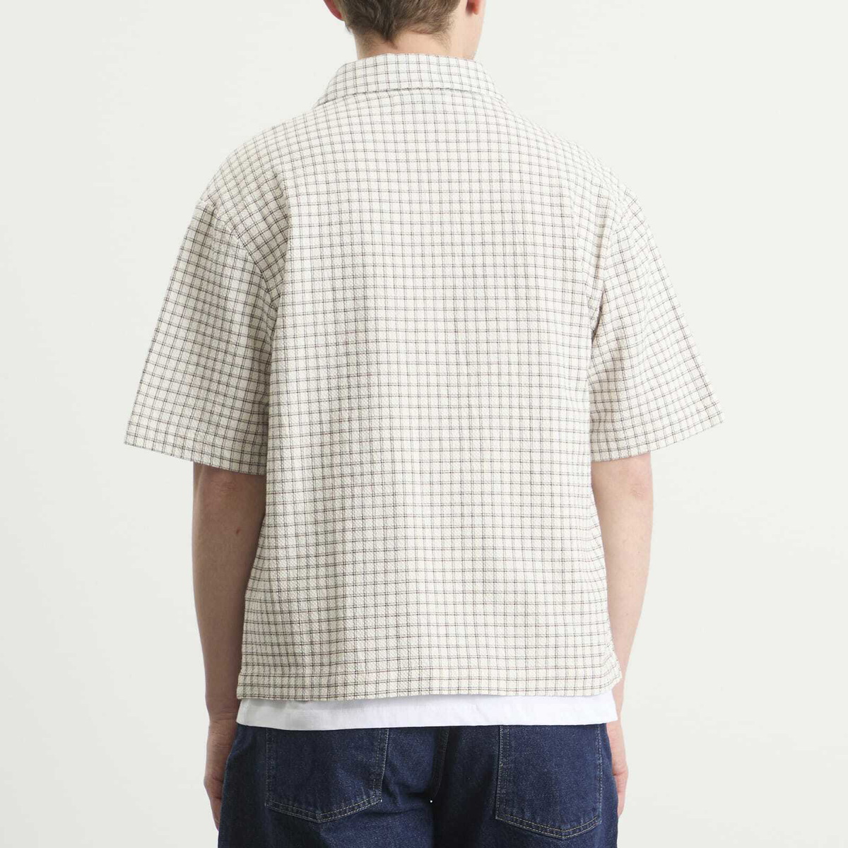 Edwin Men's Zed Shirt SS in White/Brown