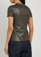 Stouls 05 Stretch-leather T-shirt Grey