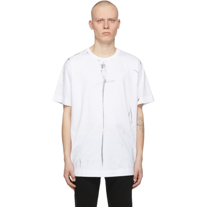 Photo: Givenchy White Oversized Trompe Loeil T-Shirt