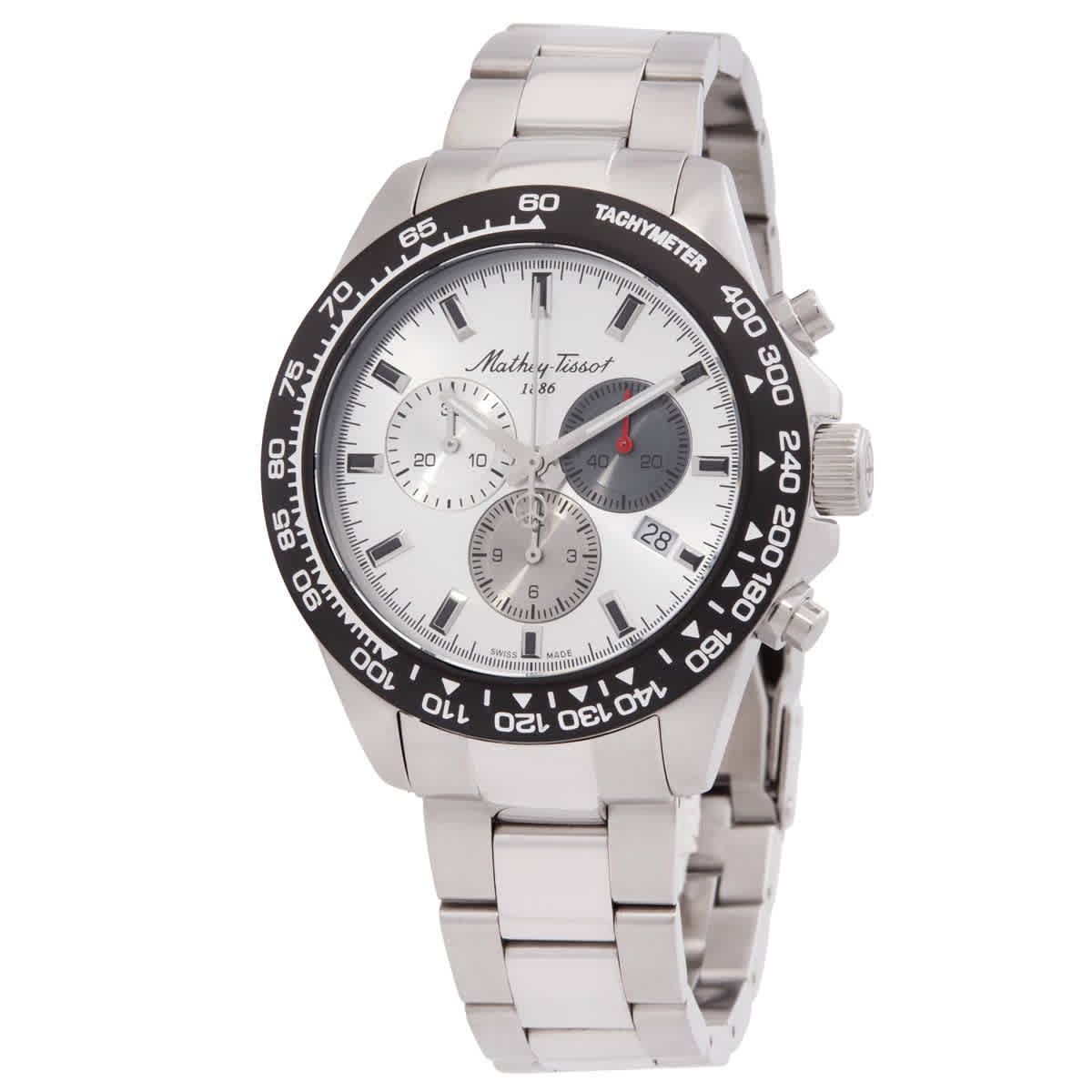 Mathey-Tissot Chrono II Chronograph Quartz White Dial Mens Watch H938CHAS