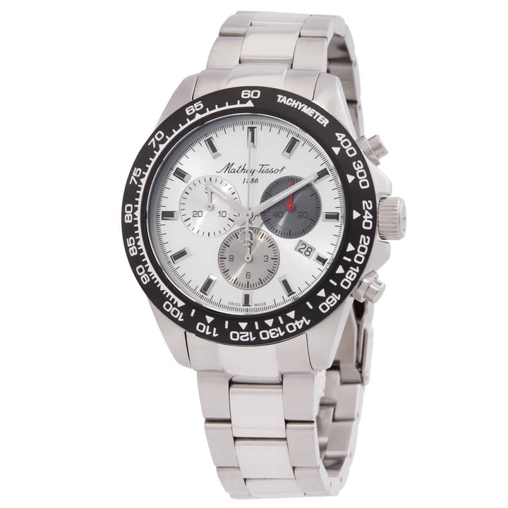 Photo: Mathey-Tissot Chrono II Chronograph Quartz White Dial Mens Watch H938CHAS
