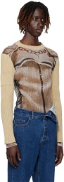 Y/Project Beige Jean Paul Gaultier Edition Long Sleeve T-Shirt