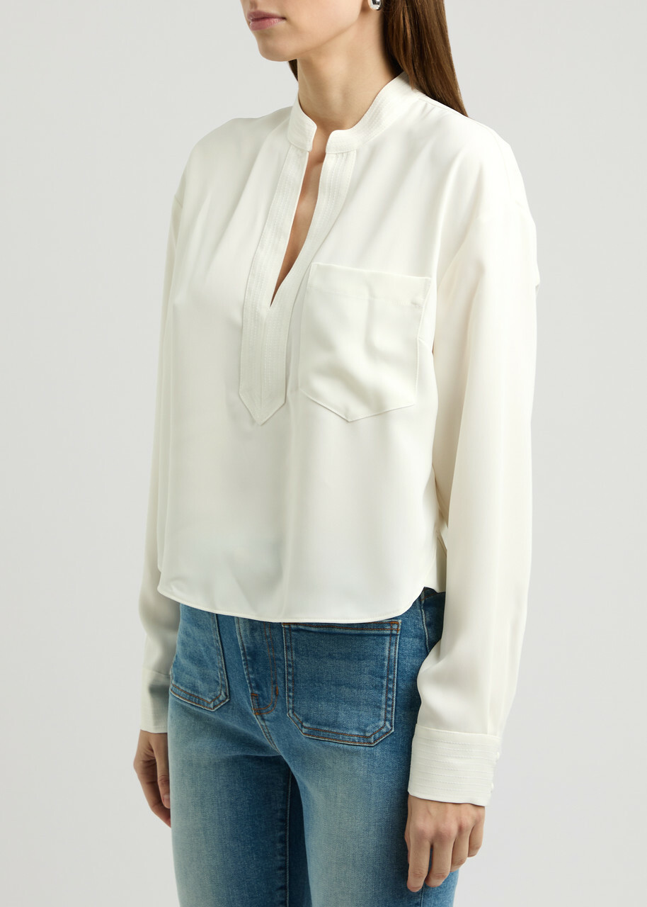 Veronica Beard Dean Blouse Cream