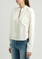 Veronica Beard Dean Blouse Cream