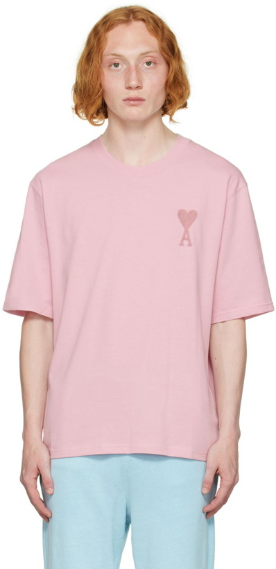 Photo: AMI Paris Pink Ami De Cœur T-Shirt