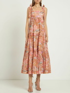 ZIMMERMANN - Cira Tie Shoulder Cotton Midi Dress