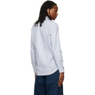 Hugo White & Blue Slim-Fit Oxford Cotton Shirt