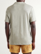Onia - Shaun Linen-Blend Polo Shirt - Green