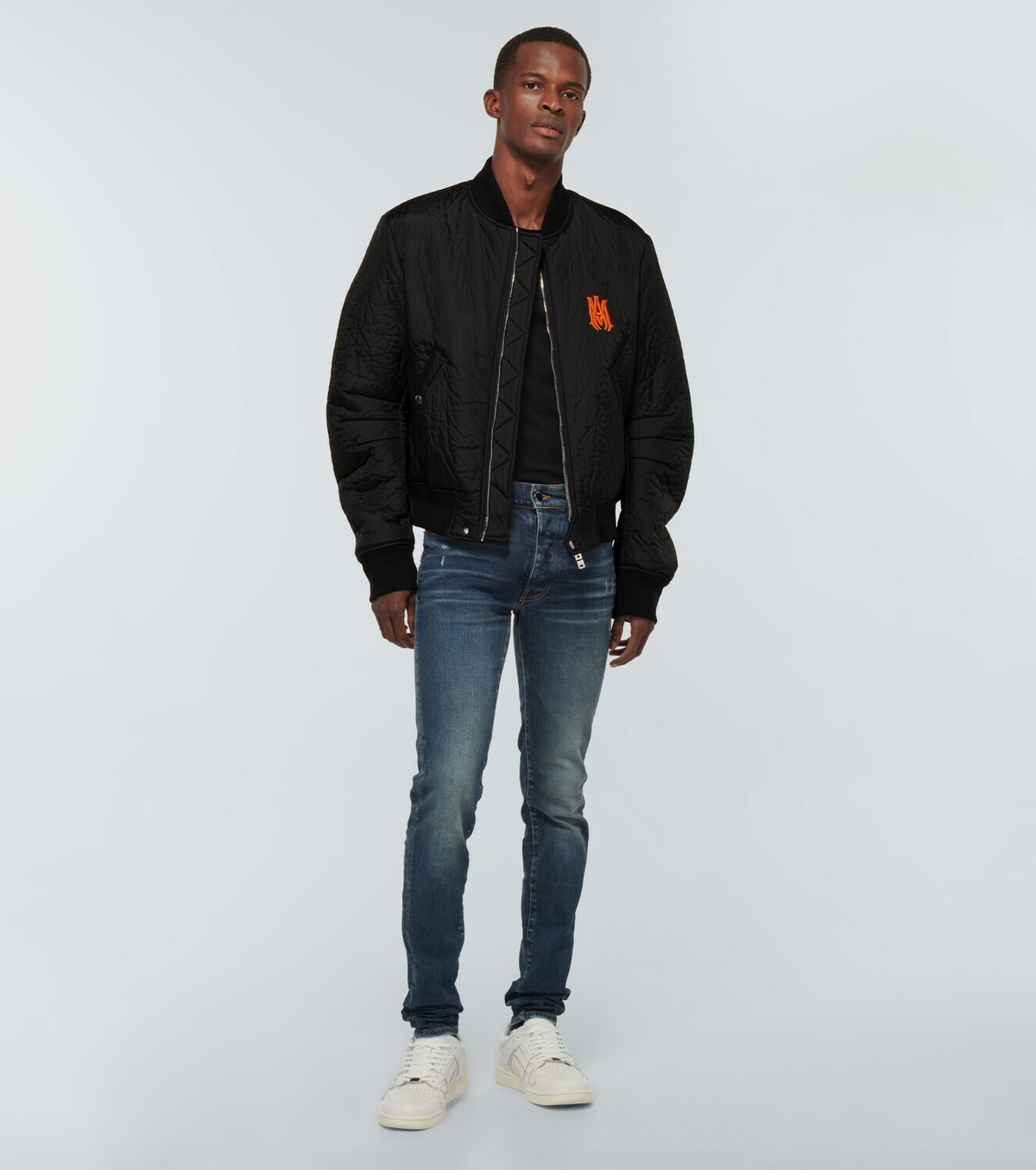 Nylon blend hot sale bomber jacket