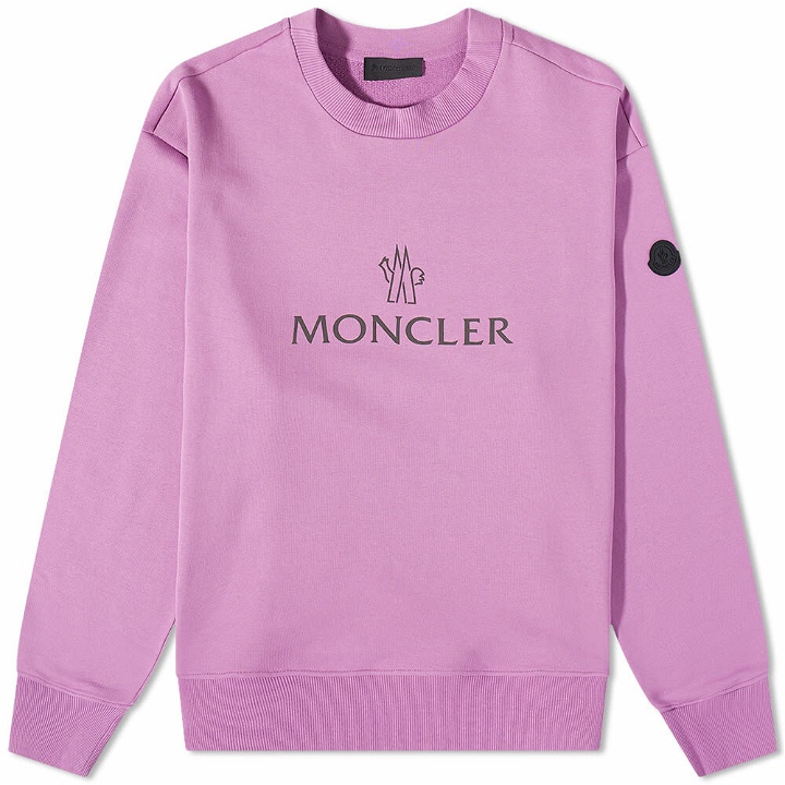 Photo: Moncler Men's Logo Crew Sweat in Pink