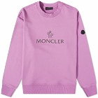 Moncler Men's Logo Crew Sweat in Pink