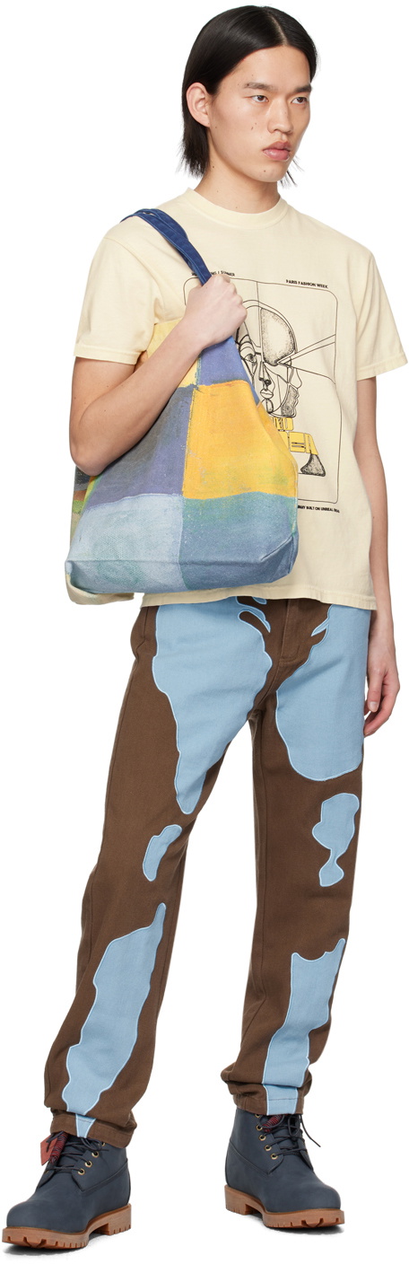 KidSuper Brown Embroidered Jeans
