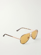 TOM FORD - Rupert-02 Aviator-Frame Metal Sunglasses