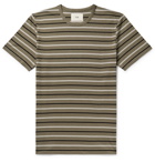 Folk - Striped Cotton-Jersey T-Shirt - Green