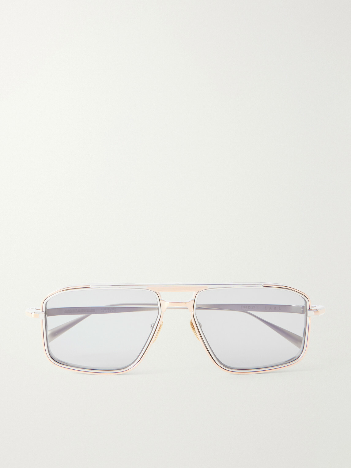 Jacques Marie Mage - Earl Aviator-Style Silver-Tone Titanium Sunglasses - Silver