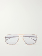 Jacques Marie Mage - Earl Aviator-Style Silver-Tone Titanium Sunglasses - Silver