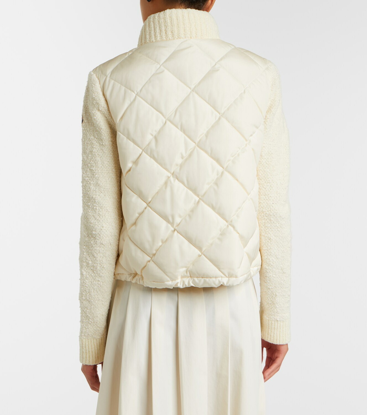 Moncler Down-paneled cotton-blend cardigan