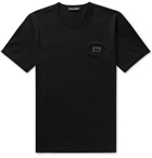 Dolce & Gabbana - Logo-Appliquéd Cotton-Jersey T-Shirt - Men - Black