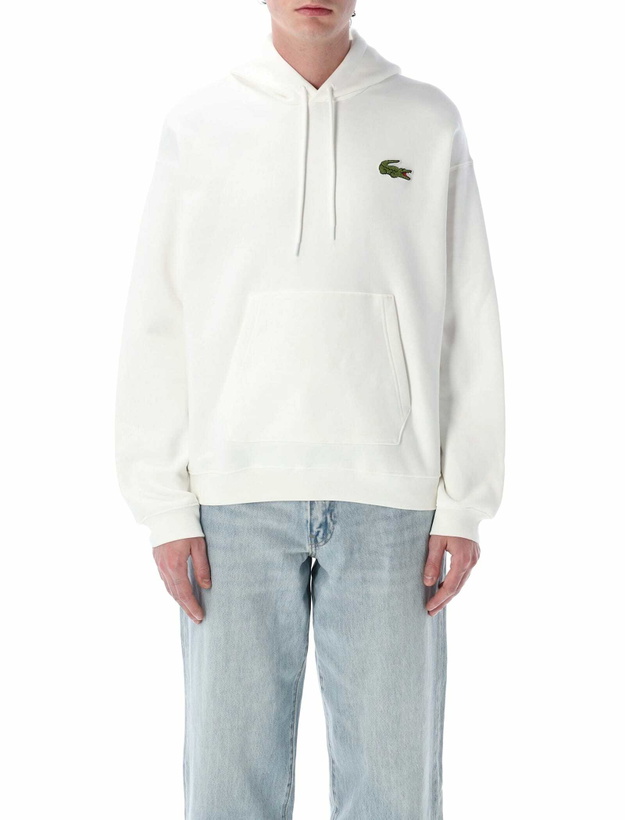 Photo: Lacoste Loose Fit Badge Accent Hoodie