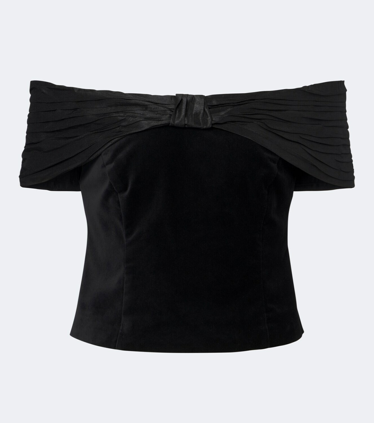 Rixo Chime off-shoulder cotton velvet top
