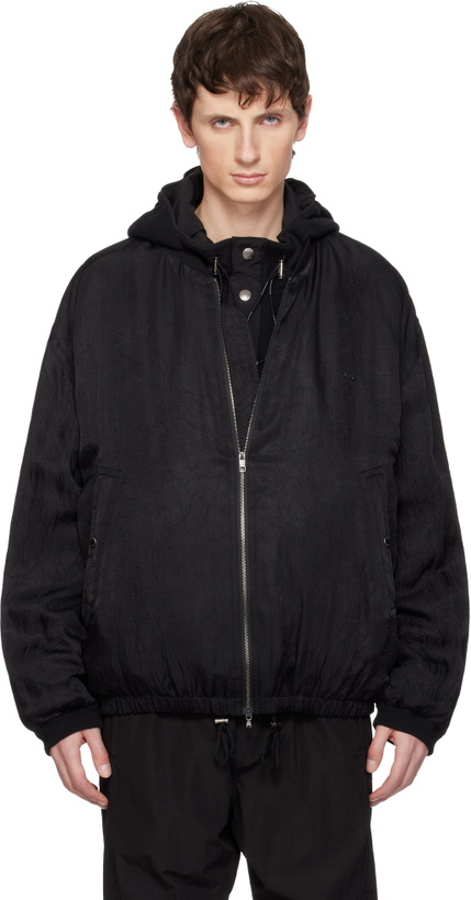 Photo: WOOYOUNGMI Black Wrinkled MA-1 Bomber Jacket