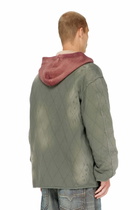 Diesel Distressed quilted liner jacket - Jackets Mens in Green