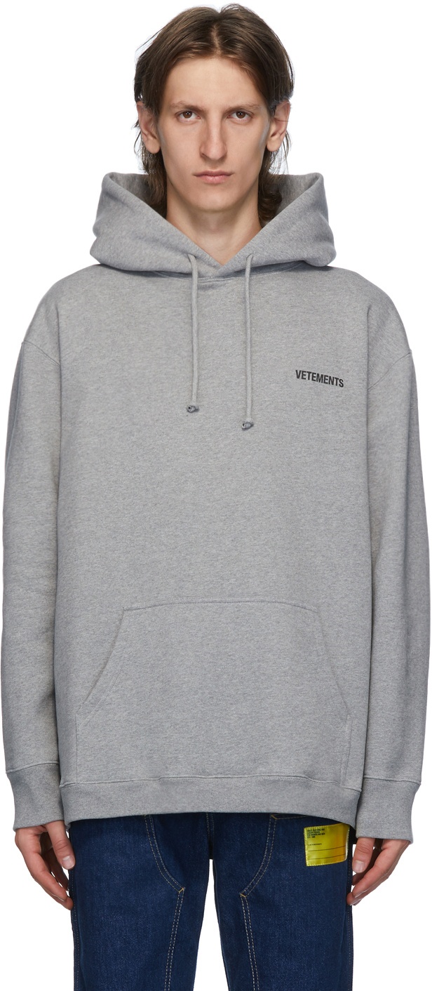 Photo: VETEMENTS Grey Logo Hoodie
