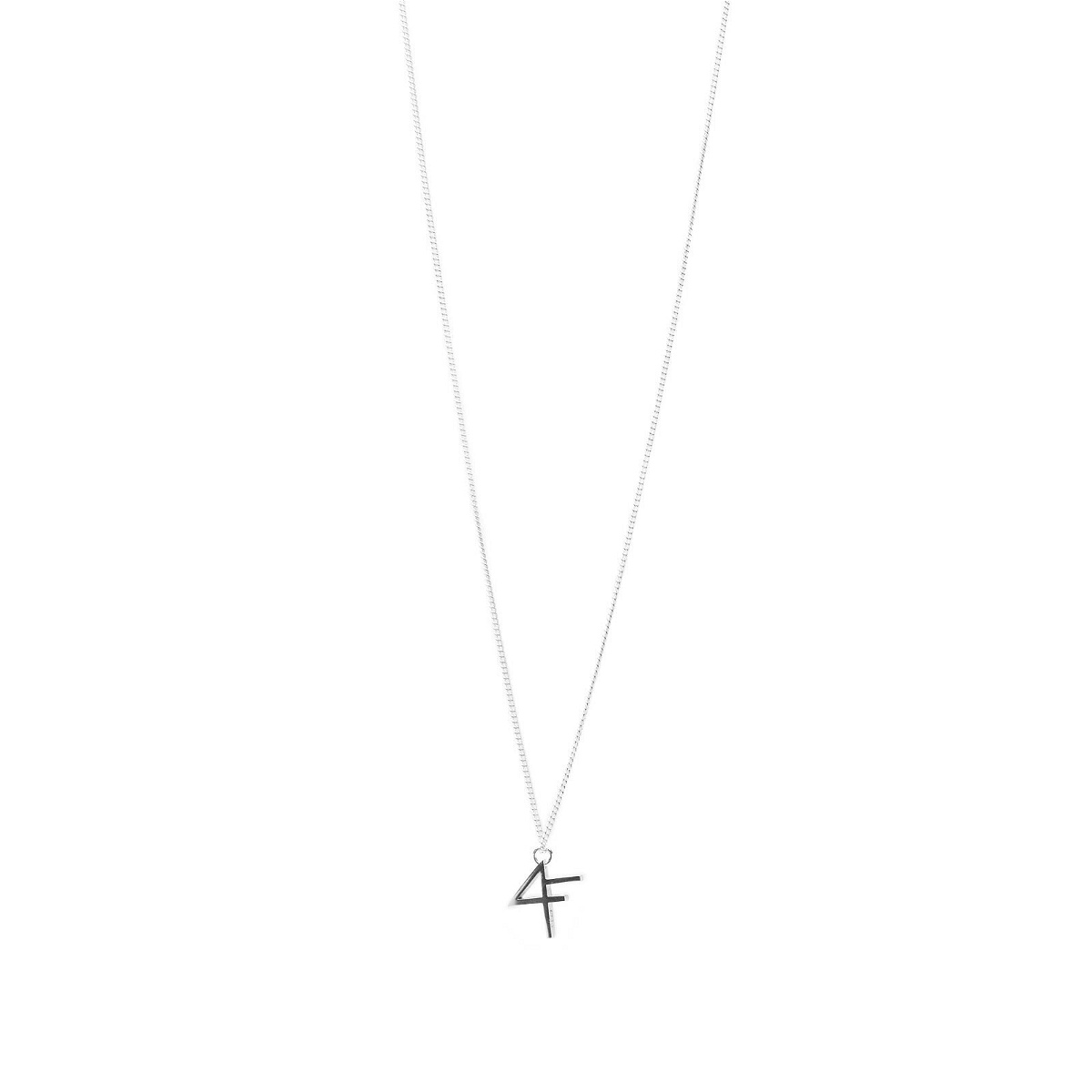 Fred Perry Men's Raf Simons Pendant Necklace in Metallic Silver Fred Perry