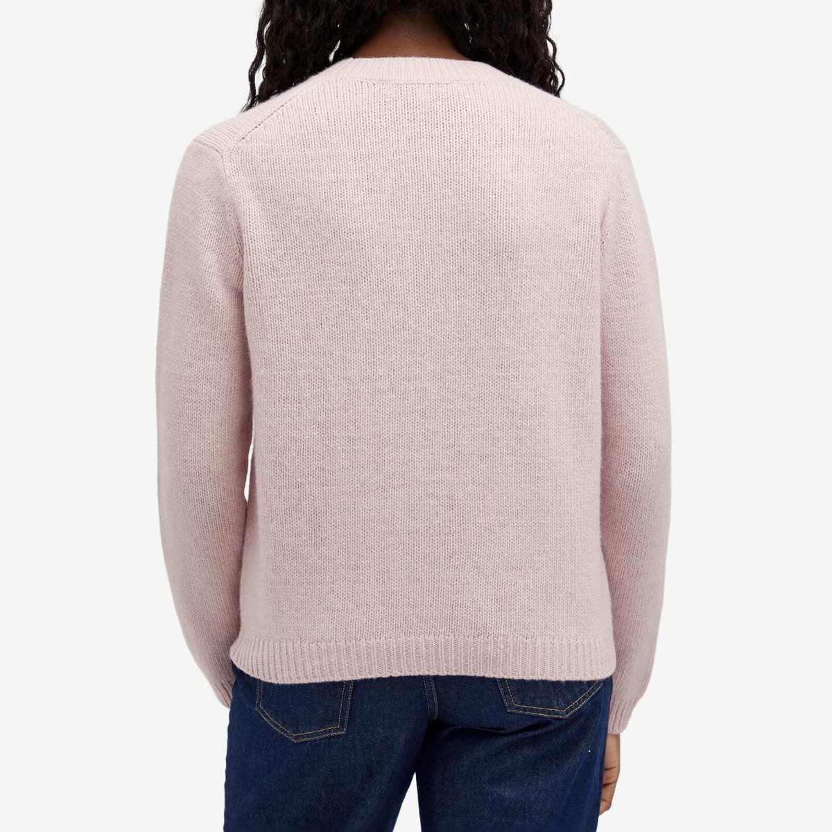 Maison Kitsuné Women's Dressed Fox Jumper in Light Pink