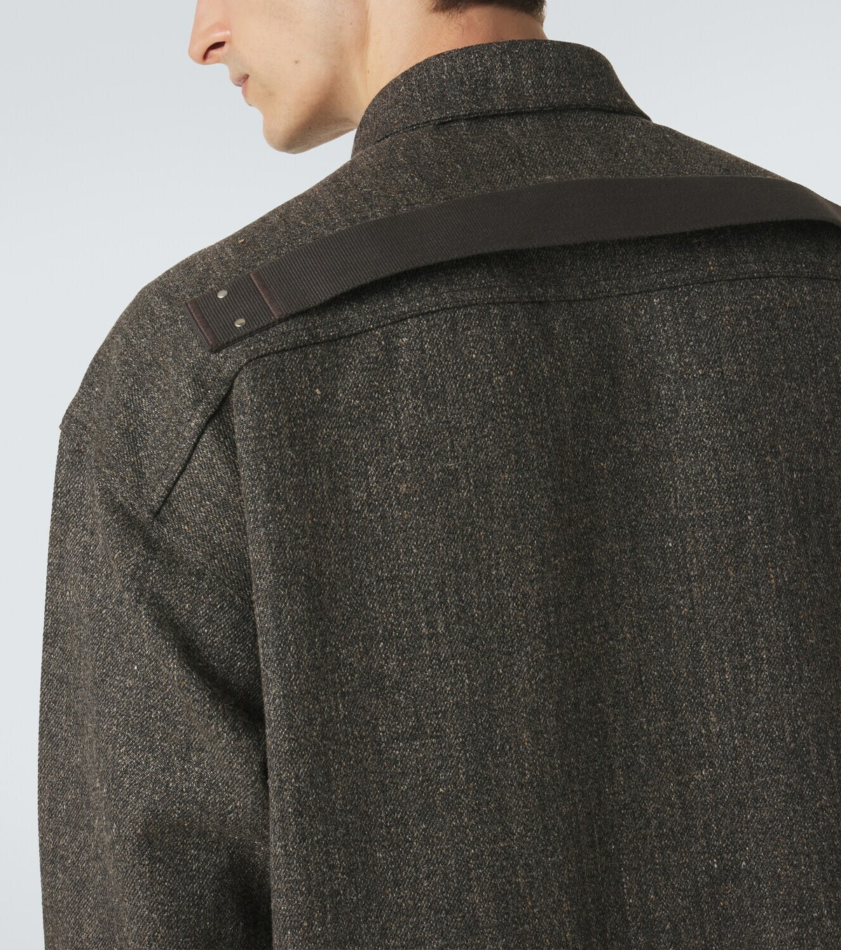 Rick Owens Oversized wool and linen-blend overshirt