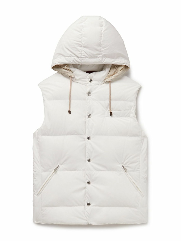 Photo: Brunello Cucinelli - Slim-Fit Quilted Shell Down Gilet - Neutrals